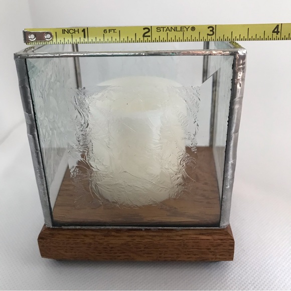 Bevelled Glass Candle Holder - Picture 6 of 7